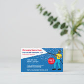 Visitekaartje voor het wassen en reinigen van de d (Staand voorkant)