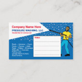 Visitekaartje voor het wassen en reinigen van de d (Achterkant)