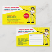 Visitekaartje voor het wassen en reinigen van de d (Voorkant / Achterkant)