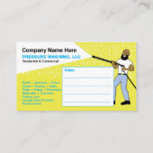 Visitekaartje voor het wassen en reinigen van de d (Achterkant)