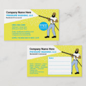 Visitekaartje voor het wassen en reinigen van de d (Voorkant / Achterkant)