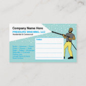 Visitekaartje voor het wassen en reinigen van de d (Achterkant)