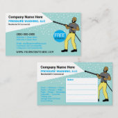 Visitekaartje voor het wassen en reinigen van de d (Voorkant / Achterkant)