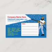 Visitekaartje voor het wassen en reinigen van de d (Achterkant)