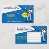 Visitekaartje voor het wassen en reinigen van de d (Voorkant / Achterkant)