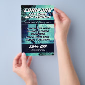 Visitekaartje voor het wassen van de auto flyer (Hand)