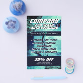 Visitekaartje voor het wassen van de auto flyer (Enkel)