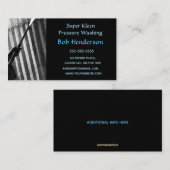 Visitekaartje voor het wassen van de bewerkbare dr (Voorkant / Achterkant)