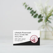 Visitekaartje voor het wassen van stroom en druk (Staand voorkant)