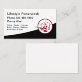 Visitekaartje voor het wassen van stroom en druk (Voorkant / Achterkant)