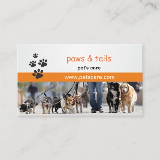 visitekaartje voor honden trainers (Voorkant)
