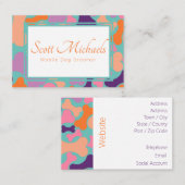 visitekaartje voor hondenbeenderdiensten (Voorkant / Achterkant)