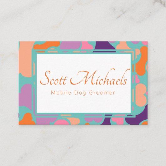 visitekaartje voor hondenbeenderdiensten (Voorkant)