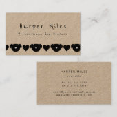 Visitekaartje voor hondentrainers voor echt kraftp (Voorkant / Achterkant)