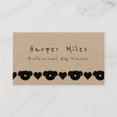 Visitekaartje voor hondentrainers voor echt kraftp (Voorkant)