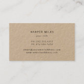 Visitekaartje voor hondentrainers voor kraftpapier (Achterkant)