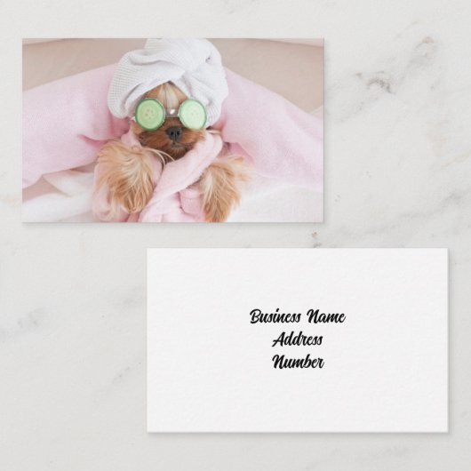 visitekaartje voor hondenverzorging (Voorkant / Achterkant)