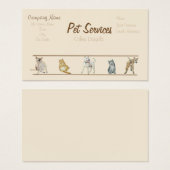 visitekaartje voor hondenverzorging en dierenverzo (Voorkant /achterkant)