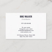 Visitekaartje voor hondenwandelaars. (Achterkant)