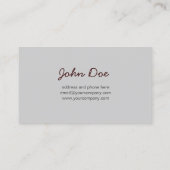 Visitekaartje voor hoofdverzekering (Achterkant)