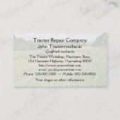 Visitekaartje voor hooiwerk van trekkers (Achterkant)