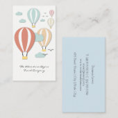 Visitekaartje voor Hot Air Ballon Papercut Style (Voorkant / Achterkant)