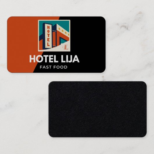 Visitekaartje voor HOTEL (Voorkant / Achterkant)