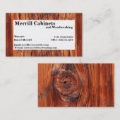 Visitekaartje voor houtkap (Voorkant / Achterkant)