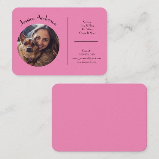  Visitekaartje voor huisdier sitter (Voorkant / Achterkant)