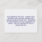 Visitekaartje voor huisreiniging (Achterkant)