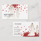 Visitekaartje voor huwelijkscelebratie (Voorkant / Achterkant)