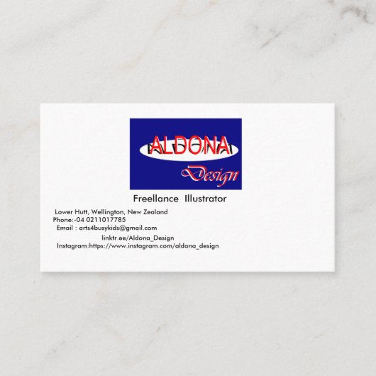Visitekaartje voor illustrator (Voorkant)