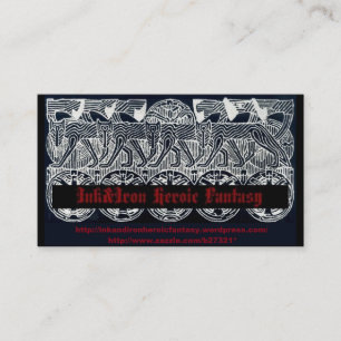 Visitekaartje voor inktviscoop en ijzerhars