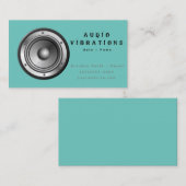 Visitekaartje voor installatie van groene audio-st (Voorkant / Achterkant)