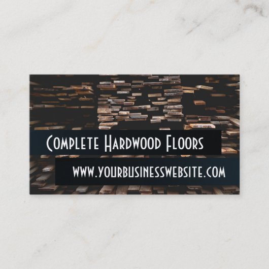 Visitekaartje voor installatie vloerbedekking (Voorkant)