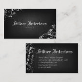 Visitekaartje voor interieurontwerp Linen Black Si (Voorkant / Achterkant)