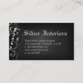 Visitekaartje voor interieurontwerp Linen Black Si (Achterkant)