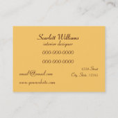 Visitekaartje voor interieurontwerper/decorator (Achterkant)