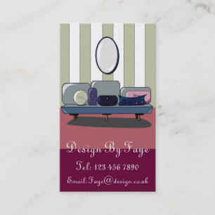 Visitekaartje voor interieurontwerper of meubelont