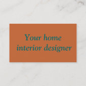 Visitekaartje voor interieurontwerpers (Achterkant)