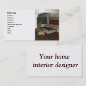 Visitekaartje voor interieurontwerpers (Voorkant / Achterkant)