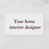 Visitekaartje voor interieurontwerpers (Achterkant)