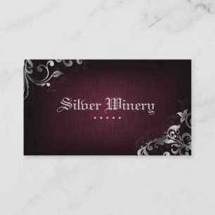 Visitekaartje voor intern ontwerp Linen Wine Silve