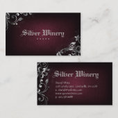 Visitekaartje voor intern ontwerp Linen Wine Silve (Voorkant / Achterkant)