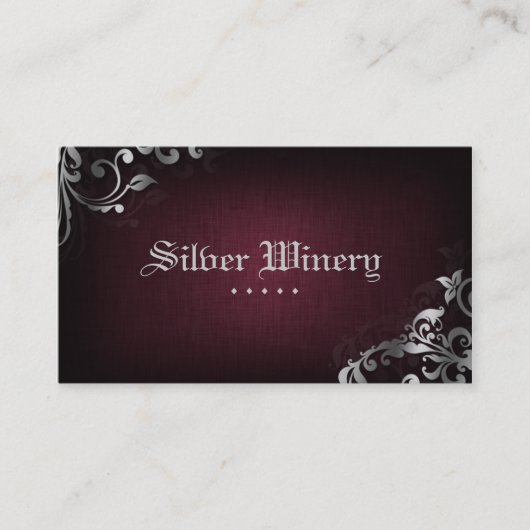 Visitekaartje voor intern ontwerp Linen Wine Silve (Voorkant)