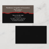 Visitekaartje voor irrigatie- en graafdiensten (Voorkant / Achterkant)