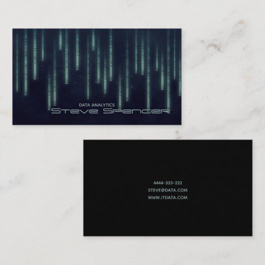 Visitekaartje voor IT-beheerprogramma voor gegeven (Voorkant / Achterkant)