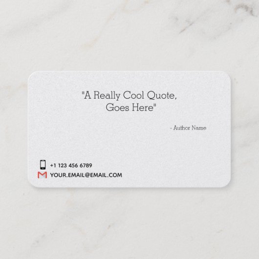 Visitekaartje voor IT CSV QA (Achterkant)