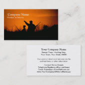 Visitekaartje voor jachtzonsondergang (Voorkant / Achterkant)