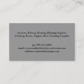 Visitekaartje voor jagen buitenavonturen (Achterkant)